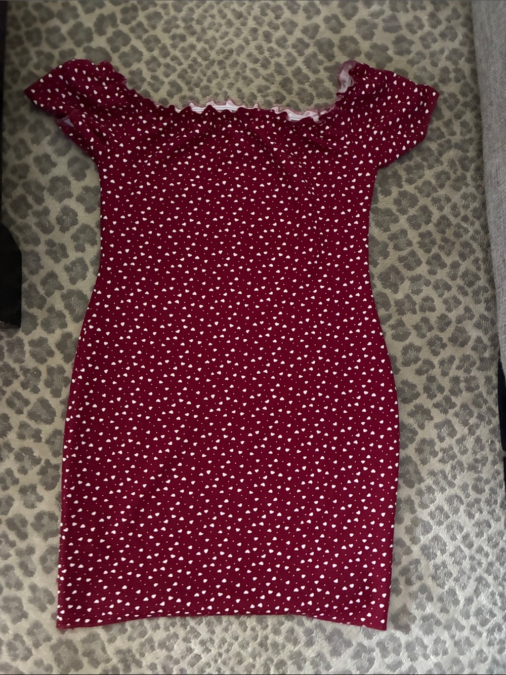 Target Red Mini Dress with White Heart Print